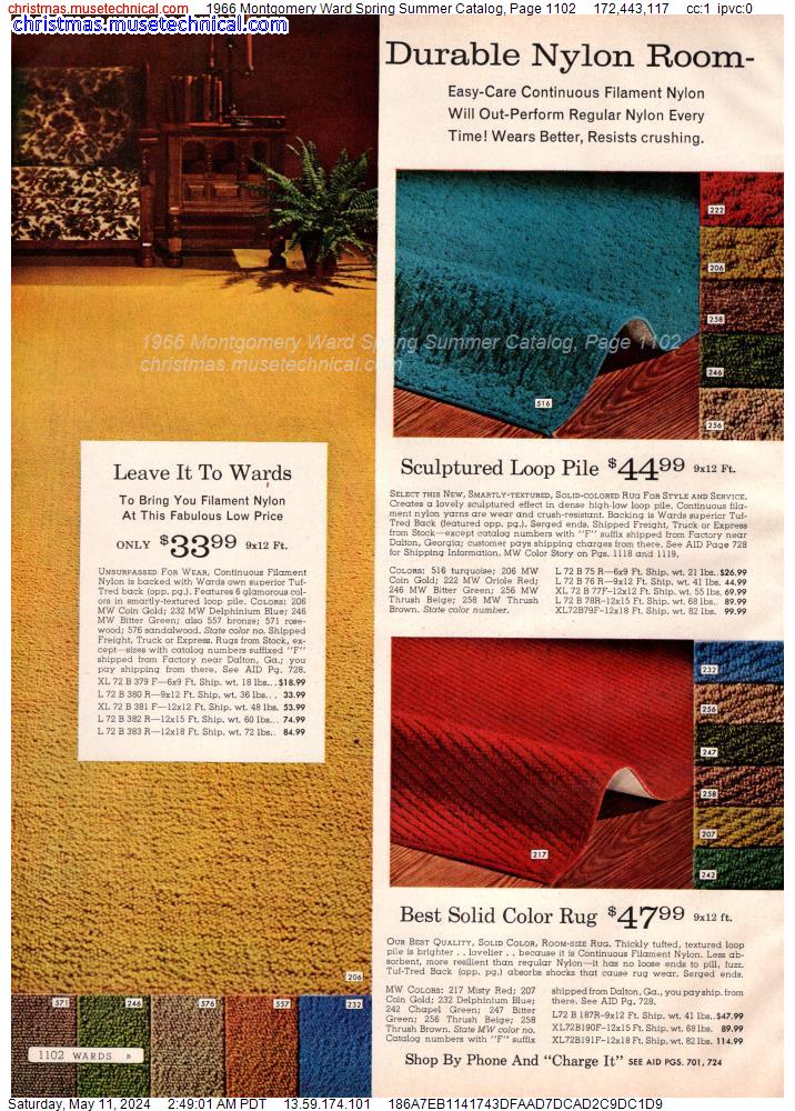 1966 Montgomery Ward Spring Summer Catalog, Page 1102