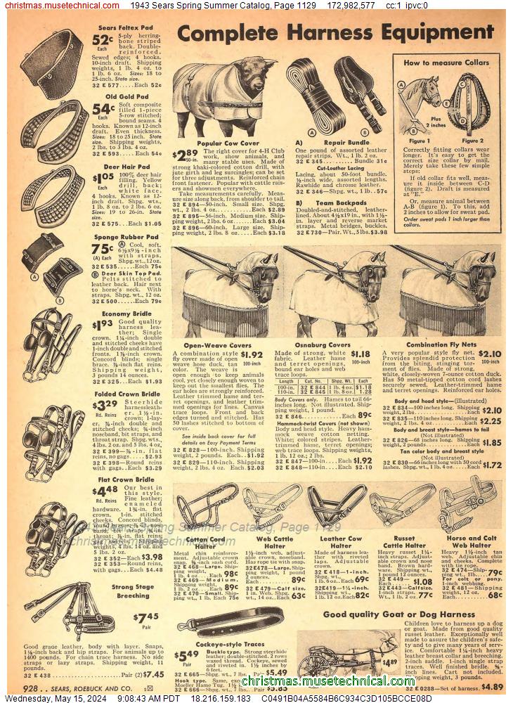 1943 Sears Spring Summer Catalog, Page 1129