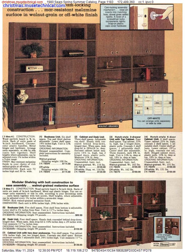1980 Sears Spring Summer Catalog, Page 1183