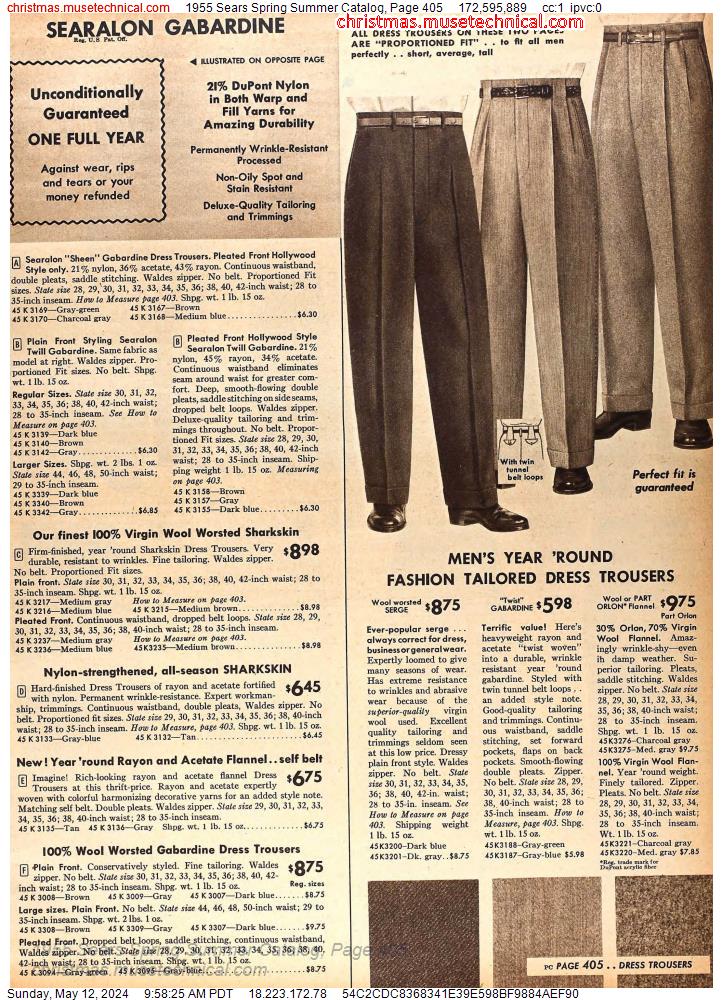 1955 Sears Spring Summer Catalog, Page 405