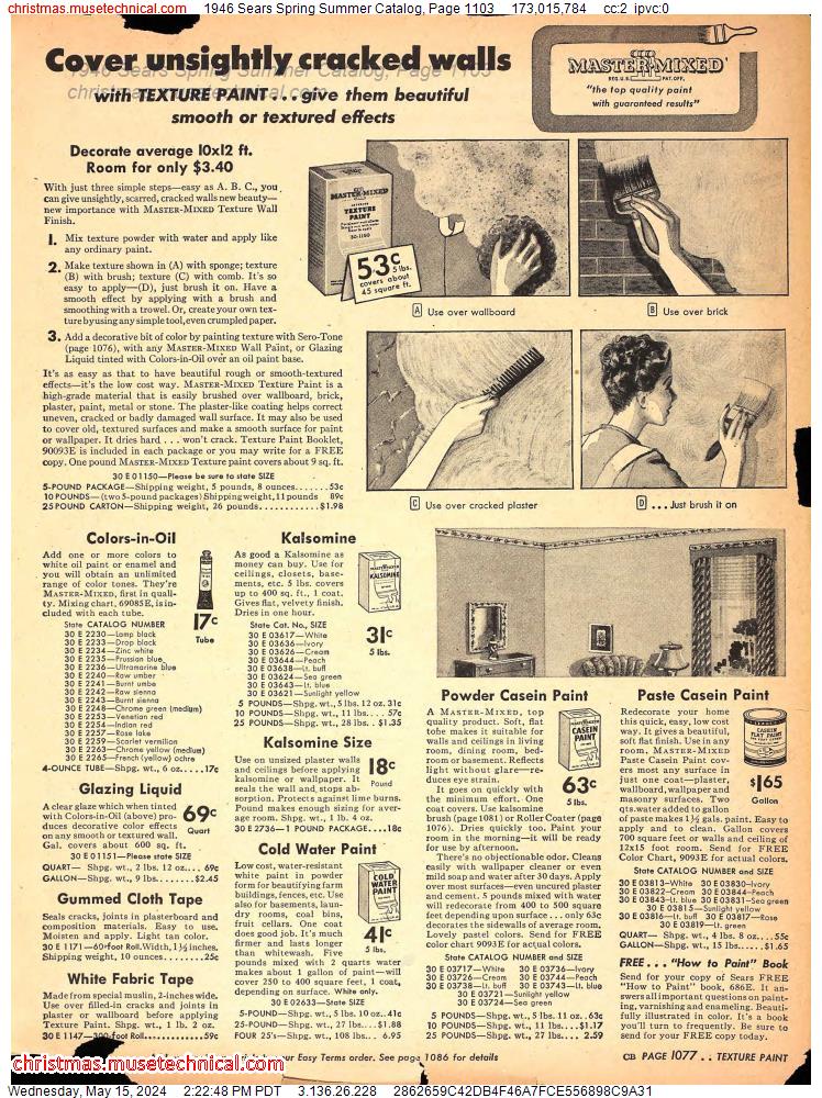 1946 Sears Spring Summer Catalog, Page 1103