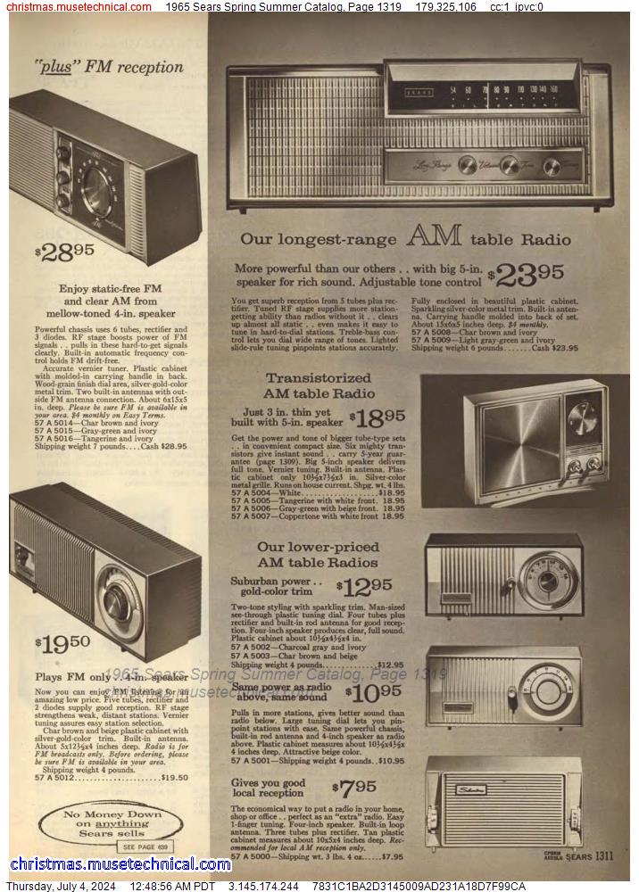 1965 Sears Spring Summer Catalog, Page 1319
