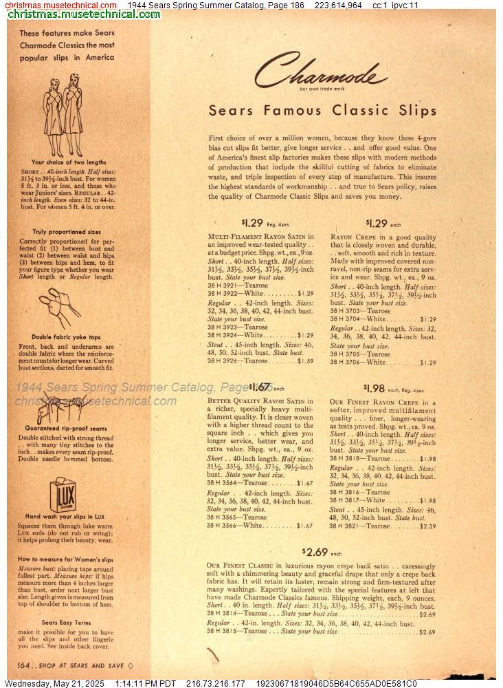 1944 Sears Spring Summer Catalog, Page 186