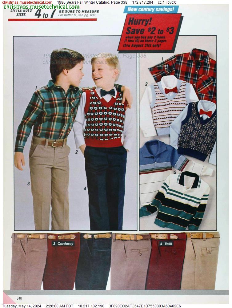 1986 Sears Fall Winter Catalog, Page 338