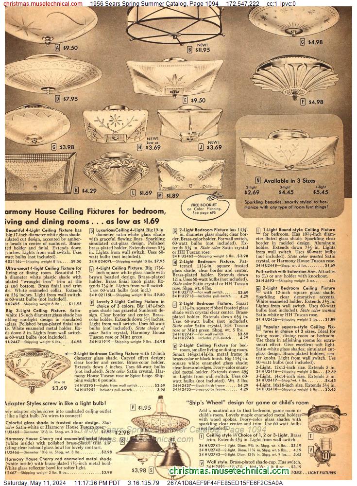 1956 Sears Spring Summer Catalog, Page 1094