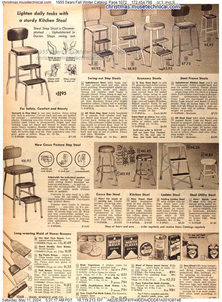 1955 Sears Fall Winter Catalog, Page 1072