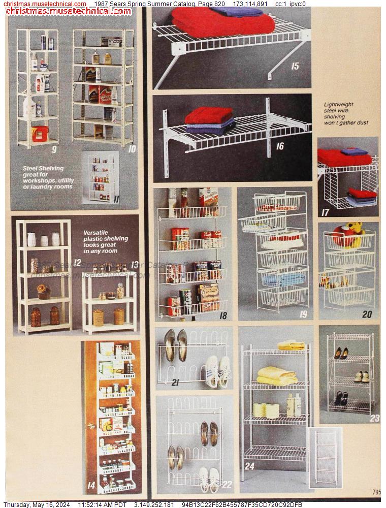 1987 Sears Spring Summer Catalog, Page 820