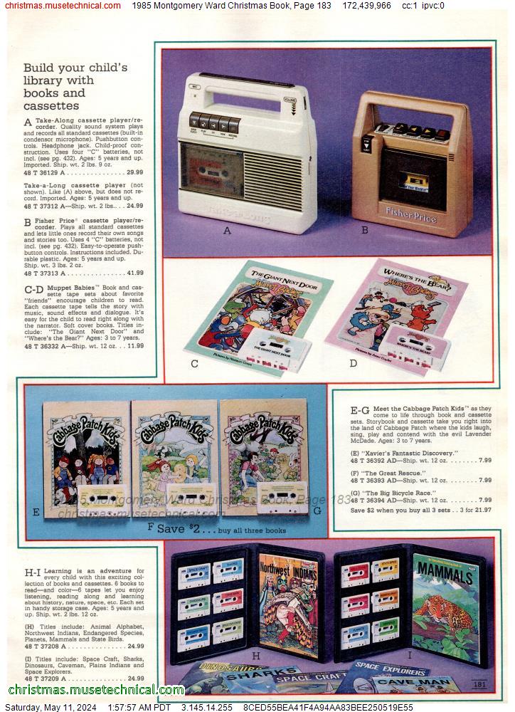 1985 Montgomery Ward Christmas Book, Page 183