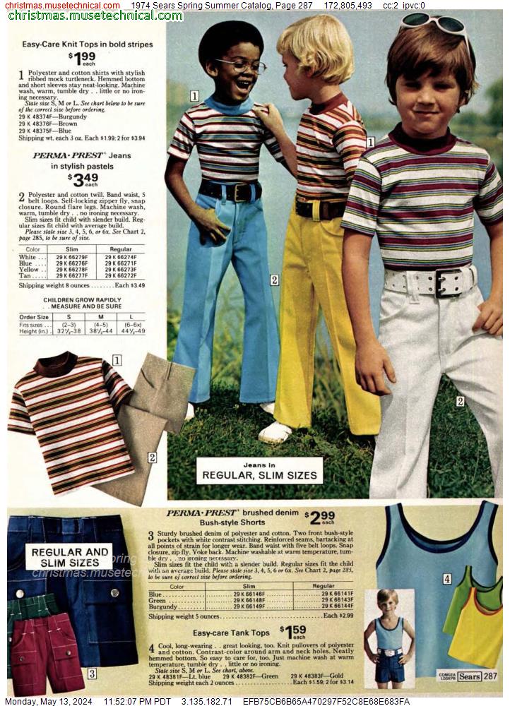 1974 Sears Spring Summer Catalog, Page 287