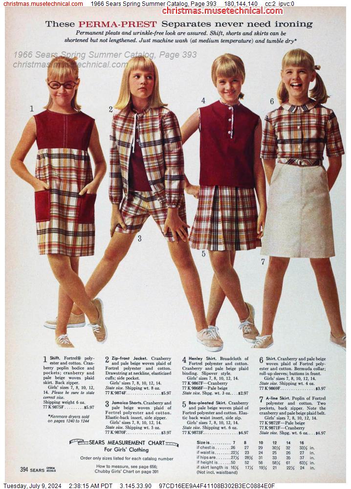 1966 Sears Spring Summer Catalog, Page 393
