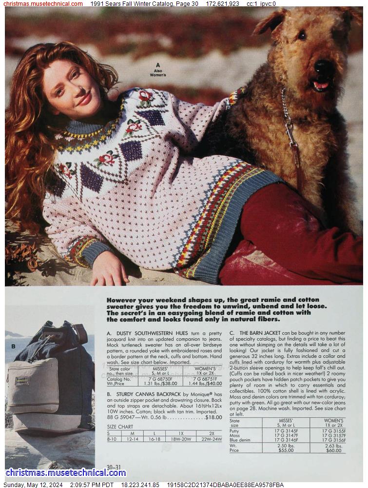 1991 Sears Fall Winter Catalog, Page 30