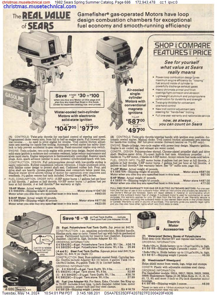 1982 Sears Spring Summer Catalog, Page 686