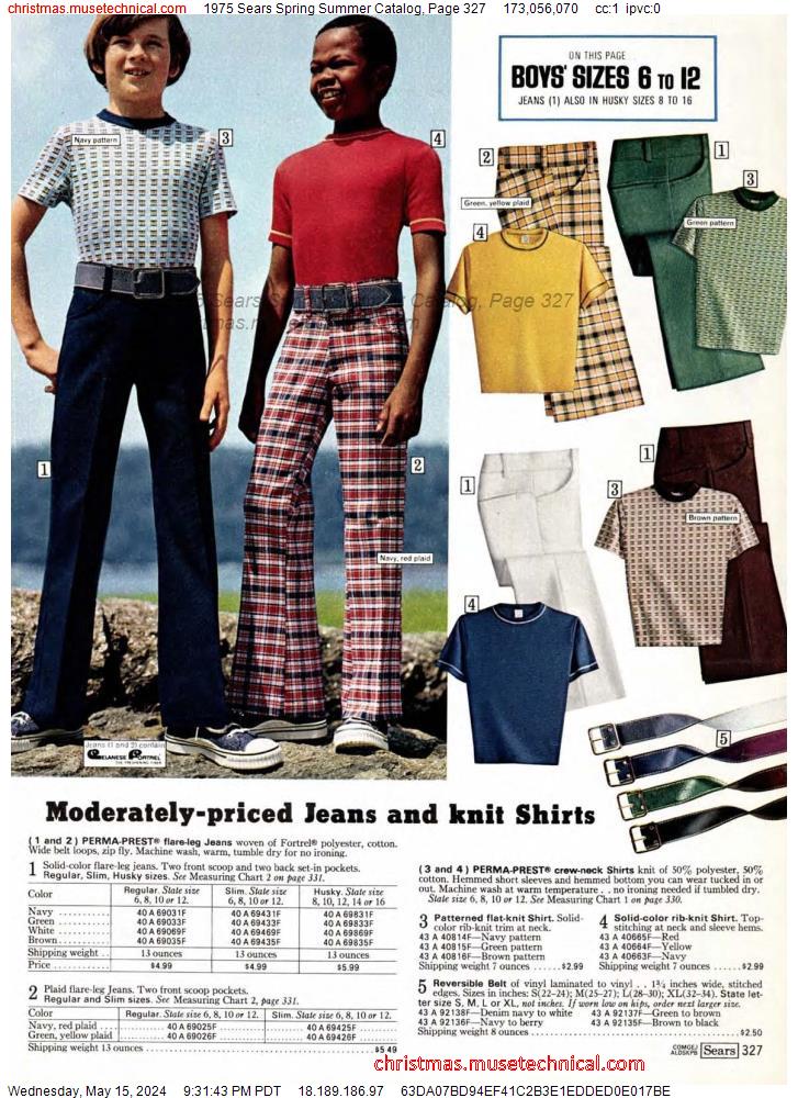 1975 Sears Spring Summer Catalog, Page 327 - Catalogs & Wishbooks