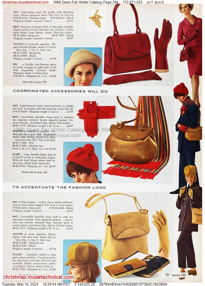 1966 Sears Fall Winter Catalog, Page 359