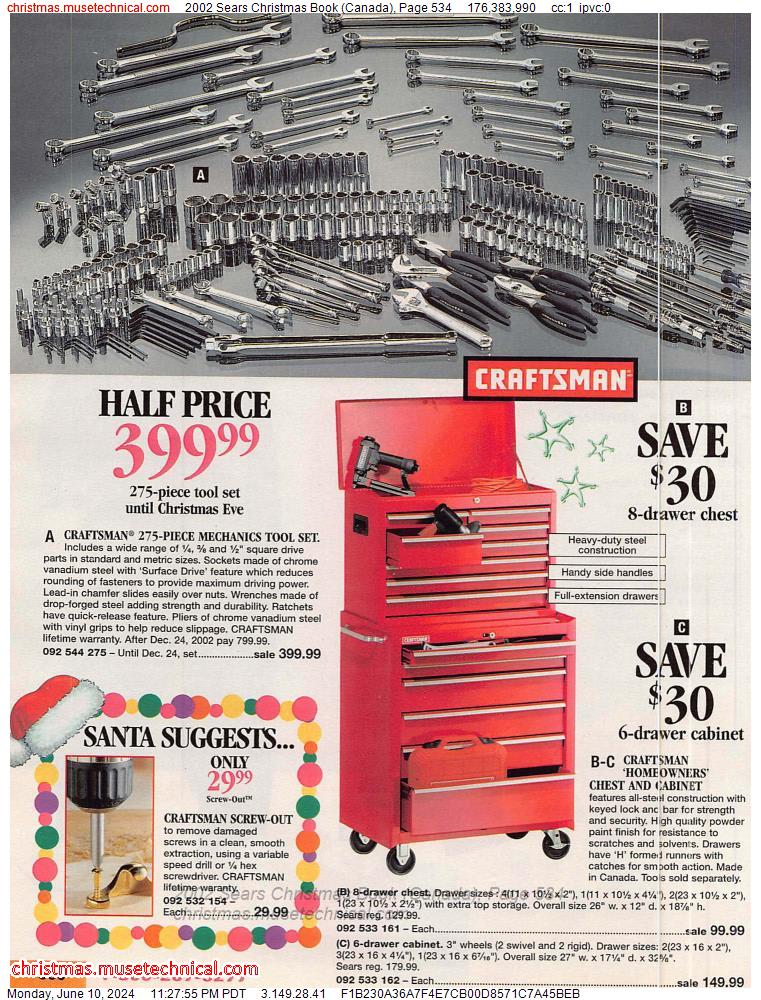 2002 Sears Christmas Book (Canada), Page 534