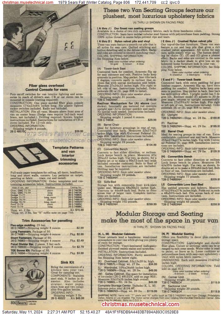 1979 Sears Fall Winter Catalog, Page 806