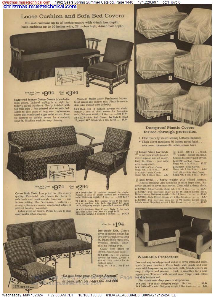 1962 Sears Spring Summer Catalog, Page 1440