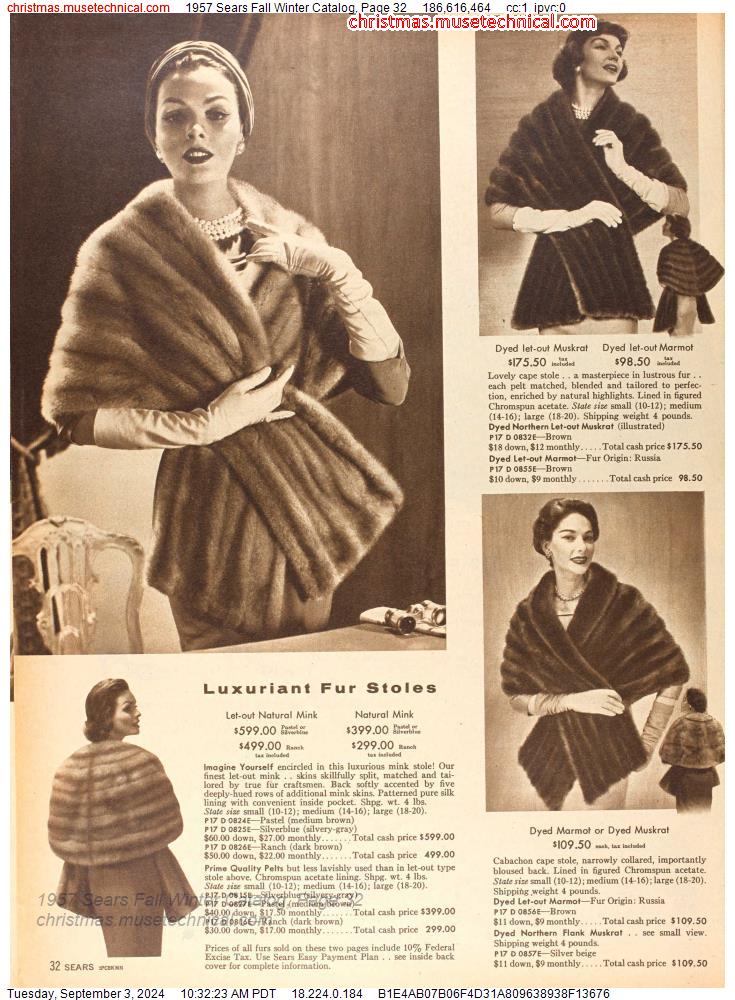 1957 Sears Fall Winter Catalog, Page 32