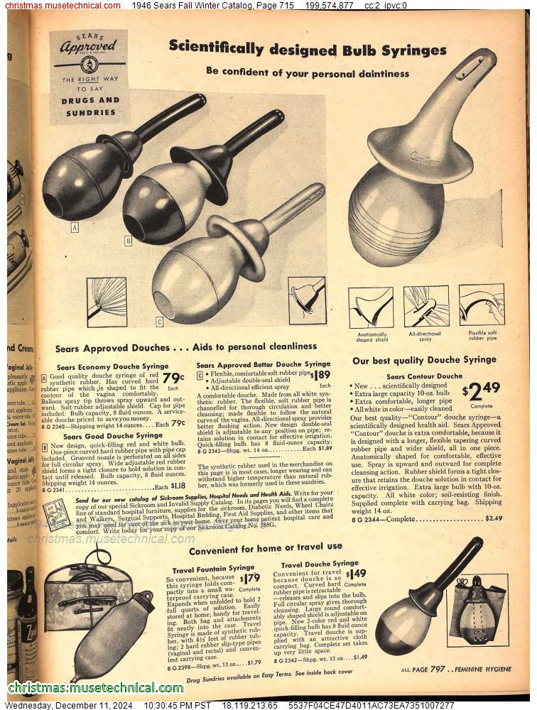 1946 Sears Fall Winter Catalog, Page 715