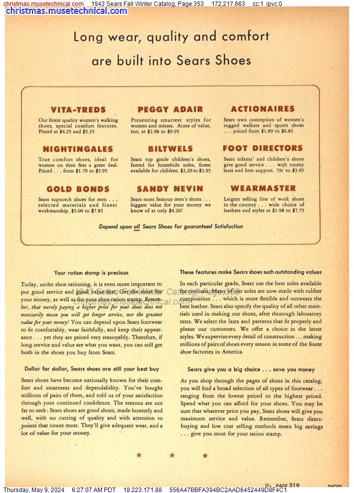 1943 Sears Fall Winter Catalog, Page 353