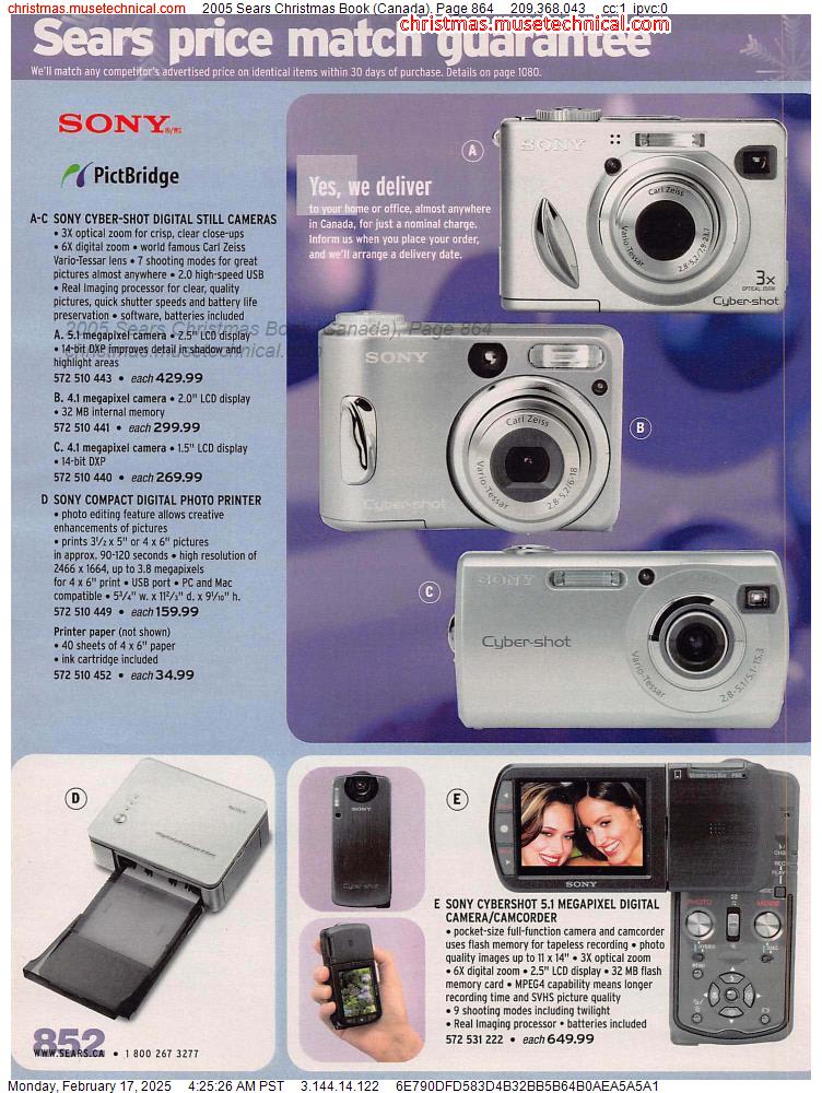 2005 Sears Christmas Book (Canada), Page 864