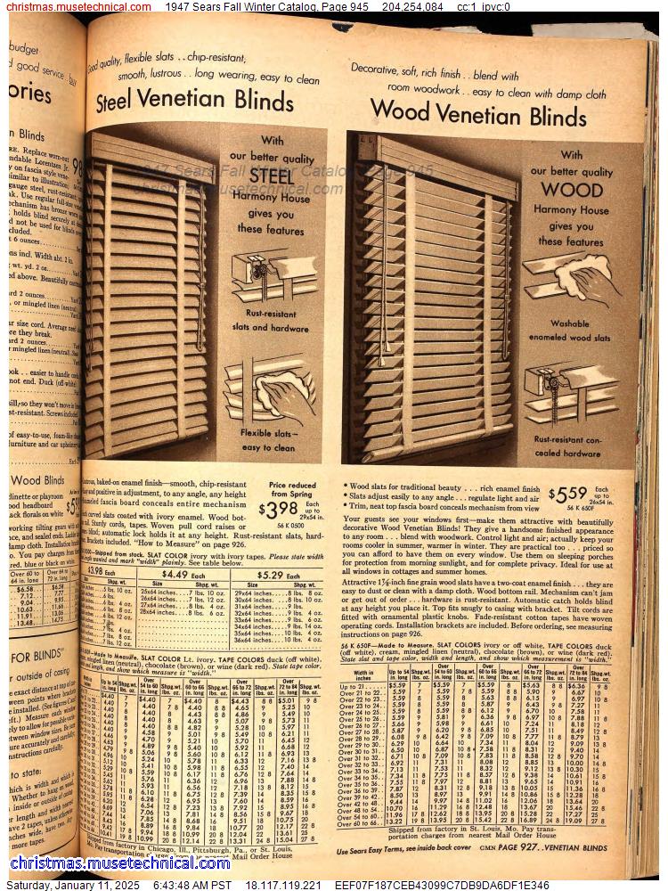 1947 Sears Fall Winter Catalog, Page 945