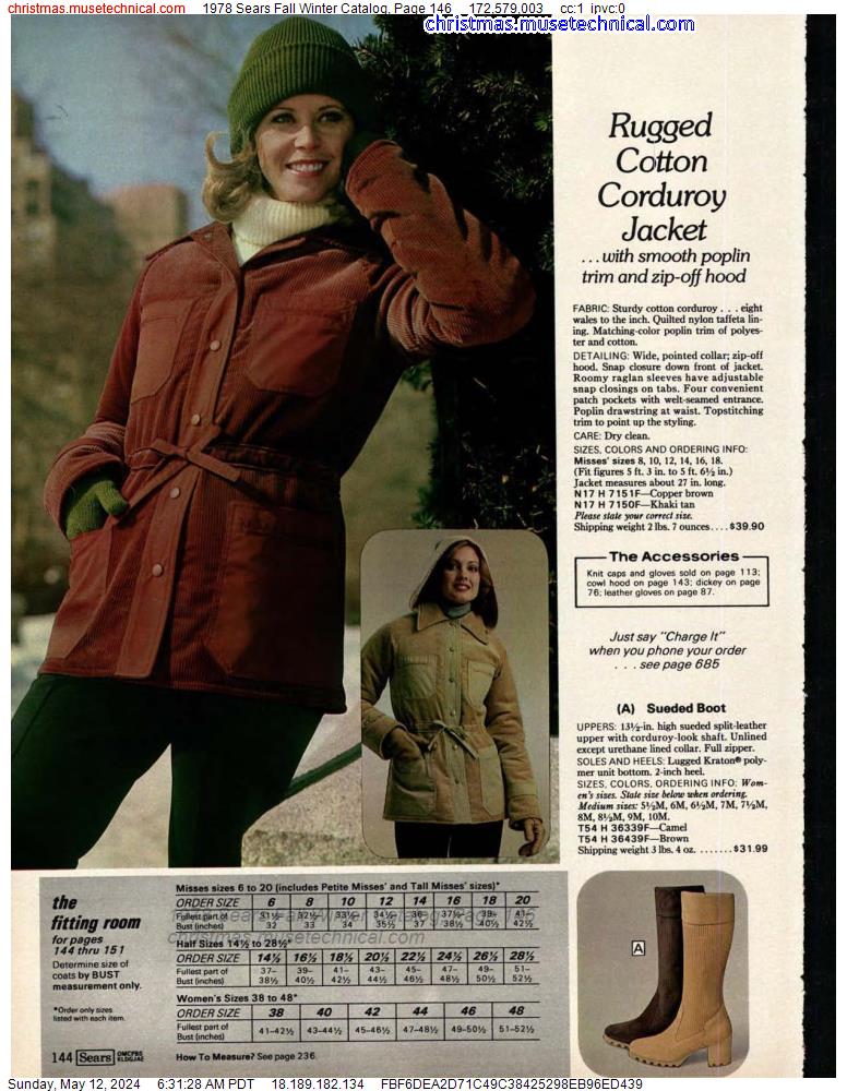 1978 Sears Fall Winter Catalog, Page 146