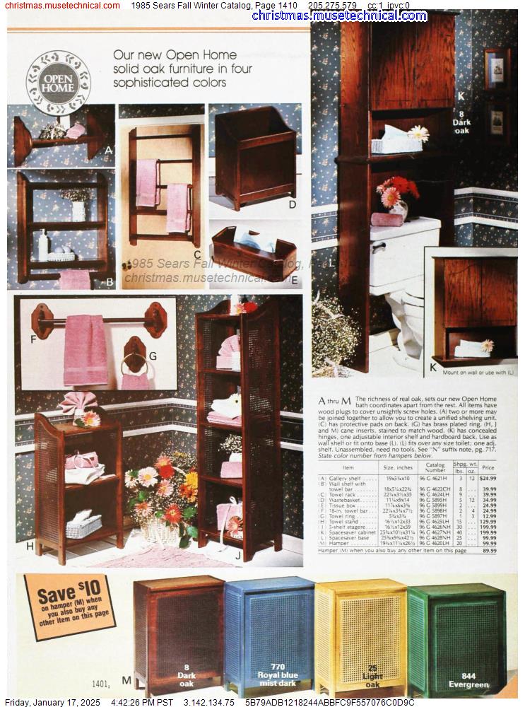 1985 Sears Fall Winter Catalog, Page 1410