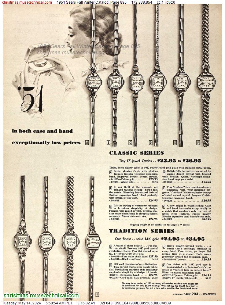 1951 Sears Fall Winter Catalog, Page 895