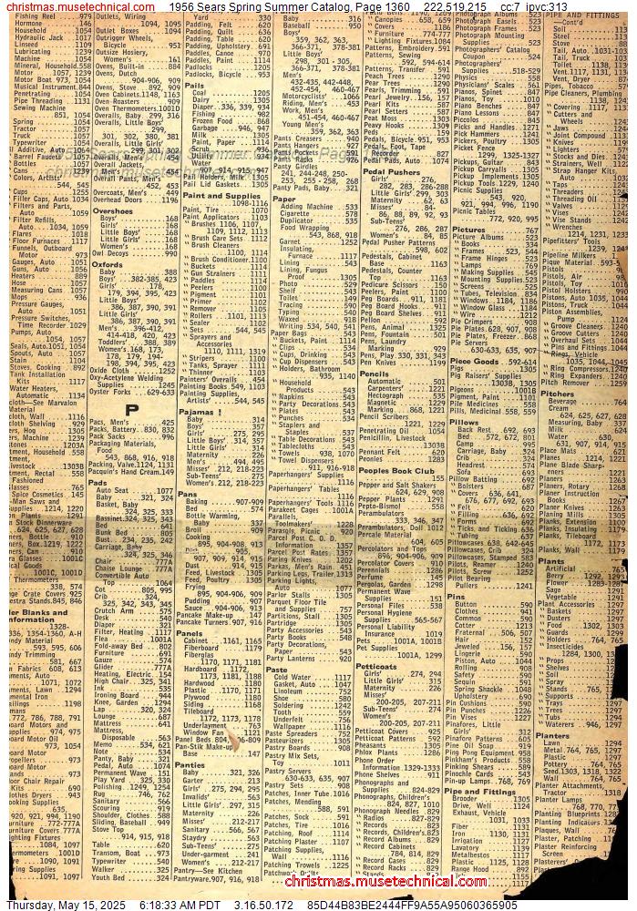 1956 Sears Spring Summer Catalog, Page 1360