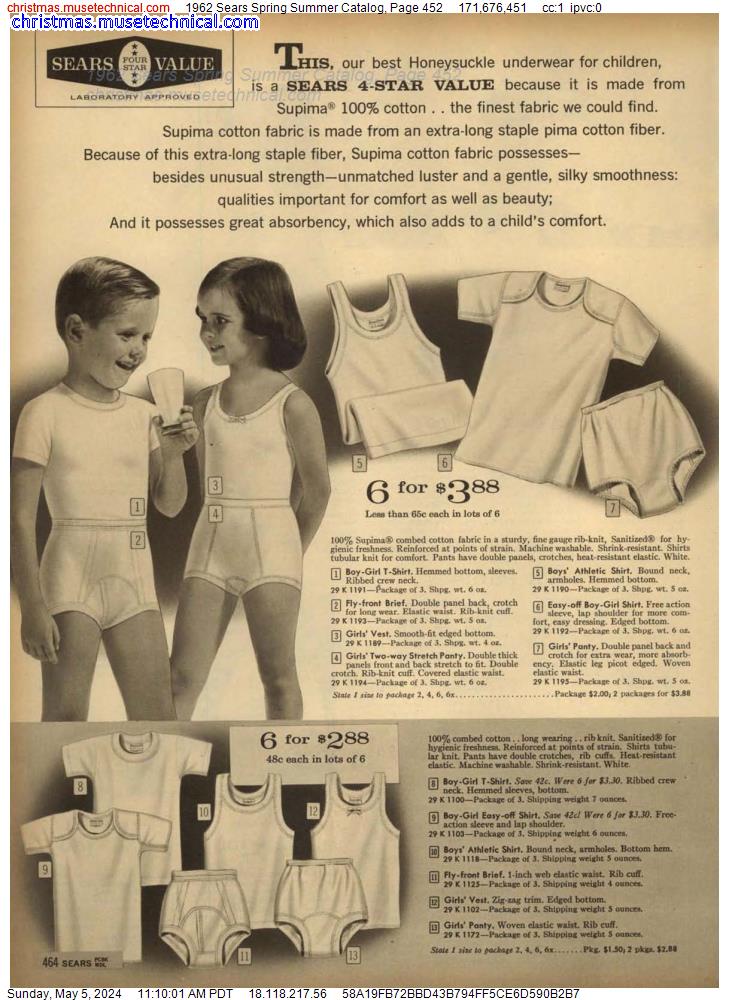 1962 Sears Spring Summer Catalog, Page 452