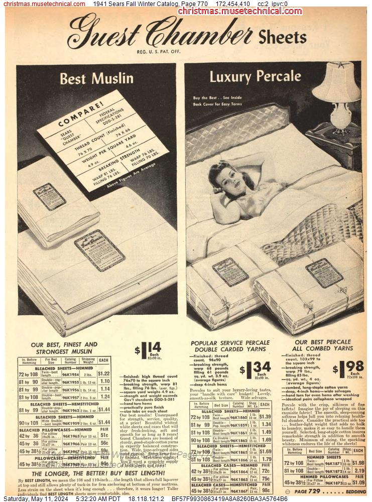 1941 Sears Fall Winter Catalog, Page 770