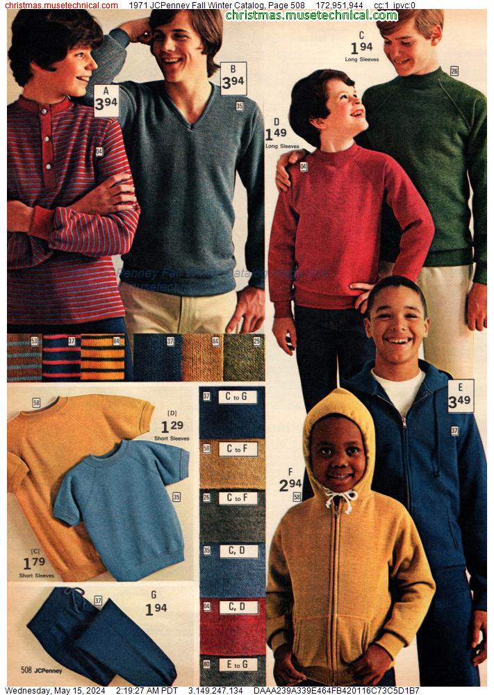 1971 JCPenney Fall Winter Catalog, Page 508