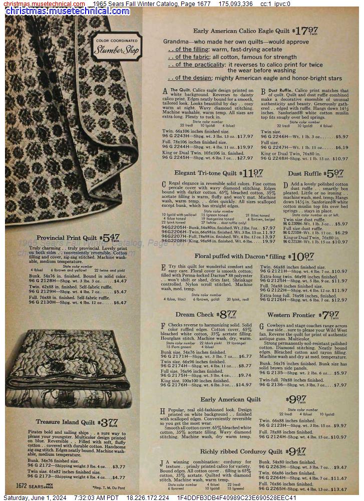 1965 Sears Fall Winter Catalog, Page 1677