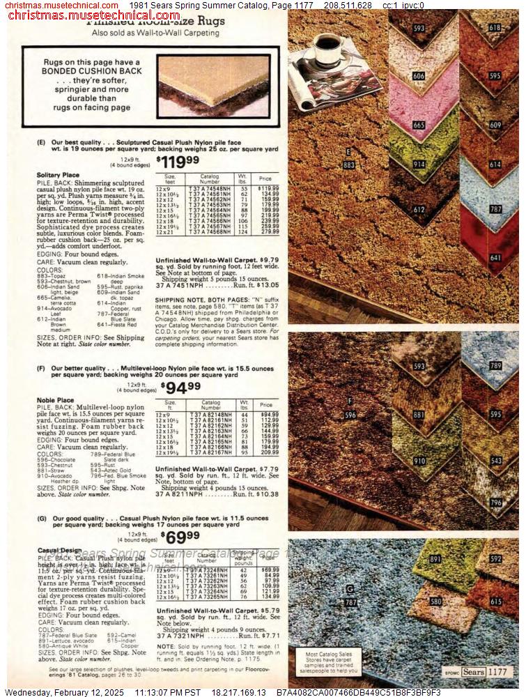 1981 Sears Spring Summer Catalog, Page 1177