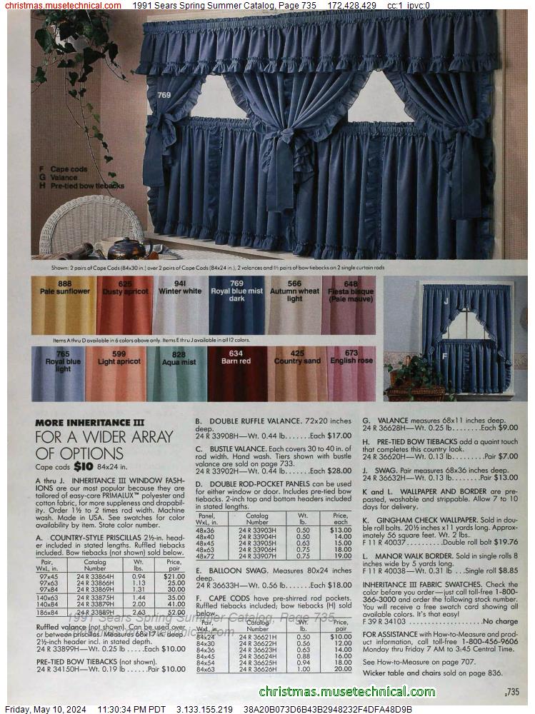 1991 Sears Spring Summer Catalog, Page 735