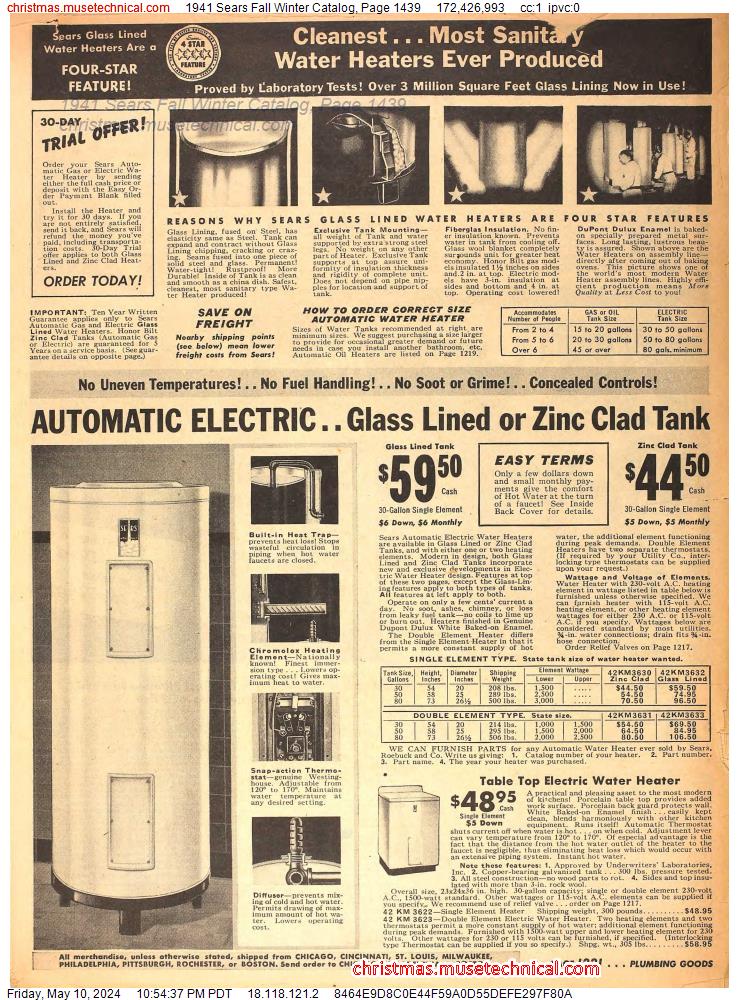 1941 Sears Fall Winter Catalog, Page 1439