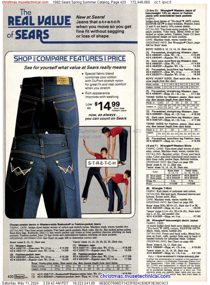 1982 Sears Spring Summer Catalog, Page 420