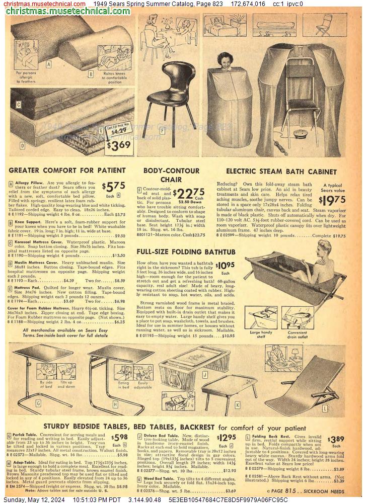 1949 Sears Spring Summer Catalog, Page 823