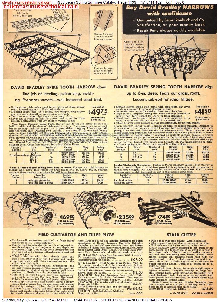 1950 Sears Spring Summer Catalog, Page 1139
