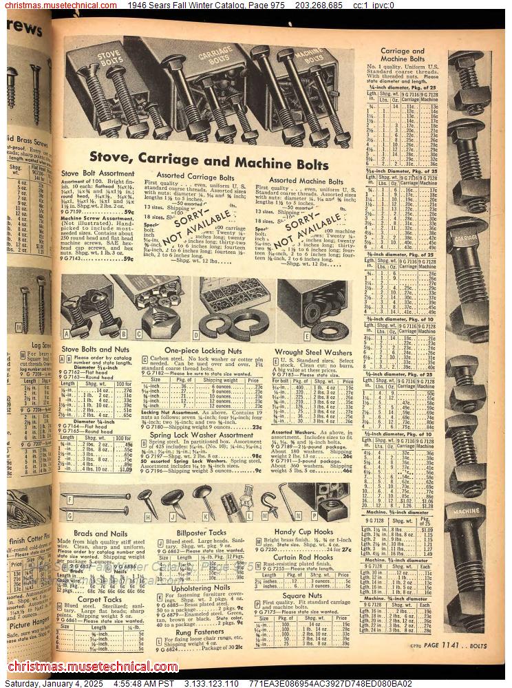 1946 Sears Fall Winter Catalog, Page 975