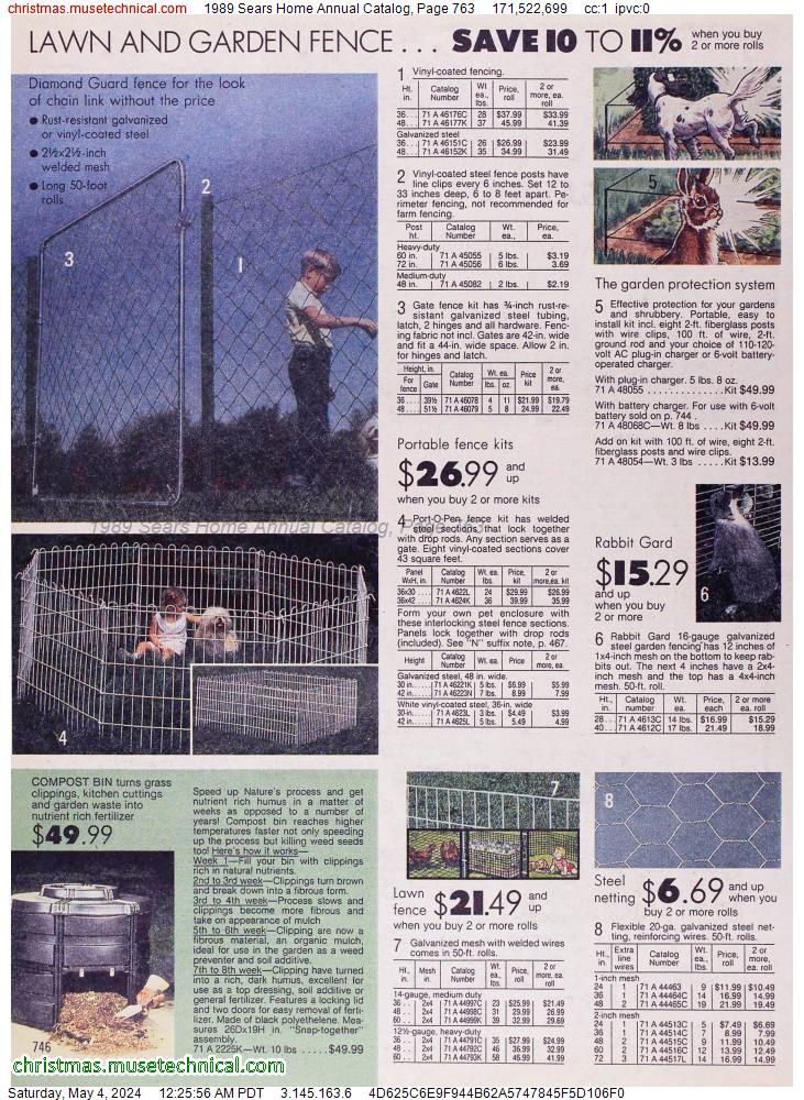 1989 Sears Home Annual Catalog, Page 763