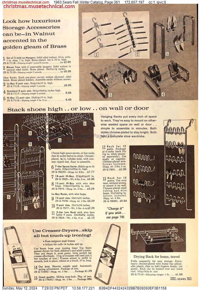 1963 Sears Fall Winter Catalog, Page 361