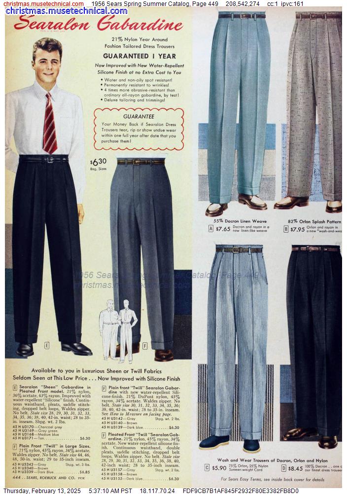 1956 Sears Spring Summer Catalog, Page 449