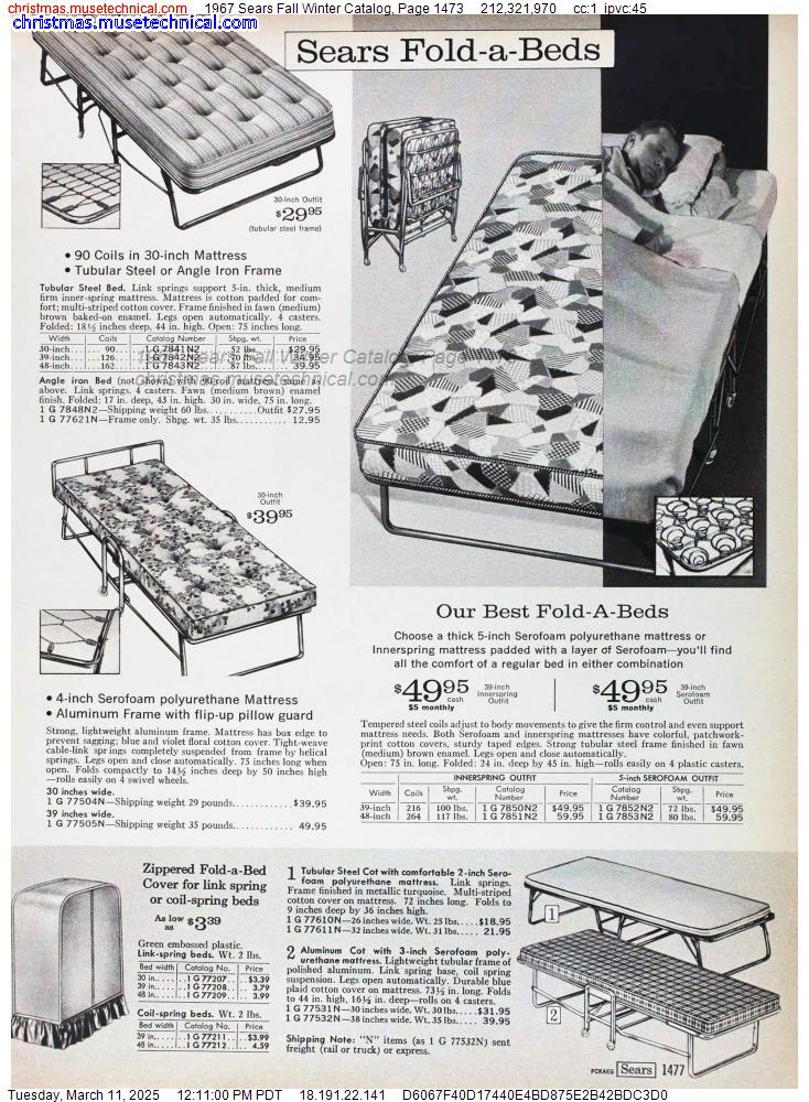 1967 Sears Fall Winter Catalog, Page 1473