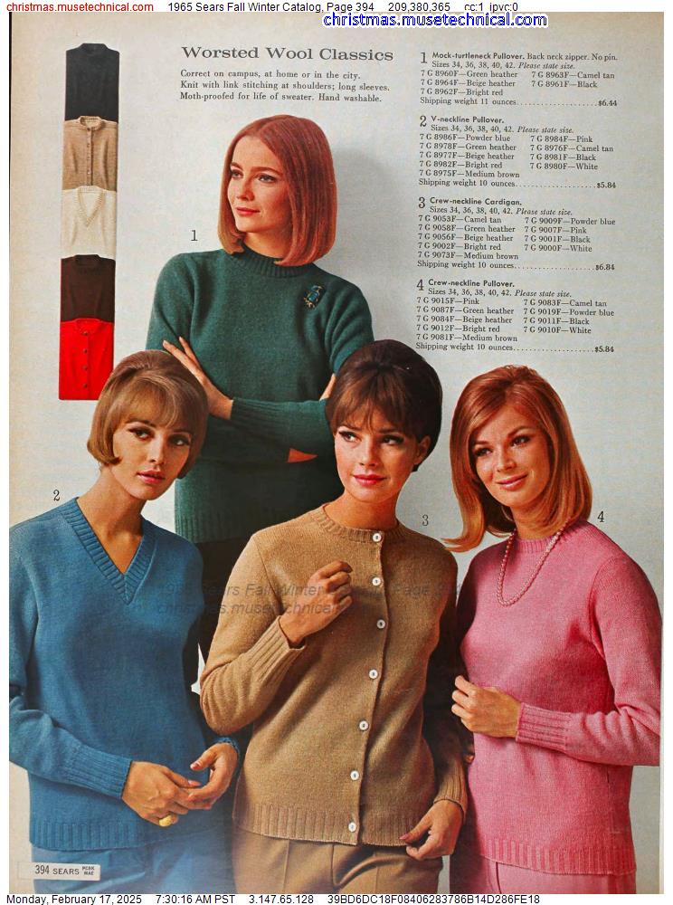 1965 Sears Fall Winter Catalog, Page 394