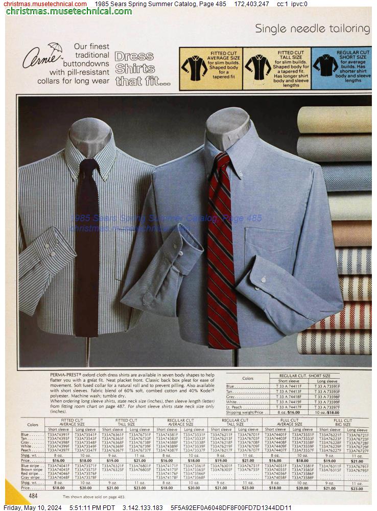 1985 Sears Spring Summer Catalog, Page 485