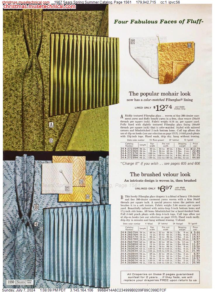 1967 Sears Spring Summer Catalog, Page 1561