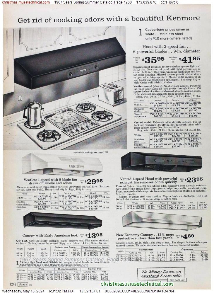 1967 Sears Spring Summer Catalog, Page 1260