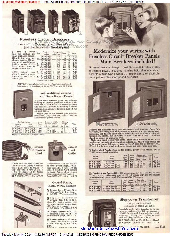 1969 Sears Spring Summer Catalog, Page 1139